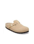 ciabatta boston exq suede lea taupe - birkenstock - ciabatta