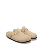 ciabatta boston exq suede lea taupe - birkenstock - ciabatta