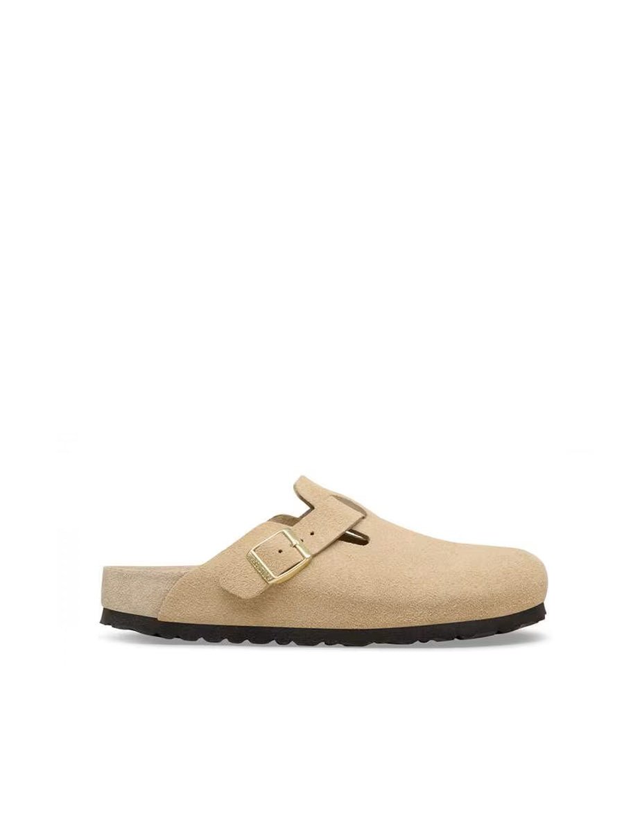 ciabatta boston exq suede lea taupe - birkenstock - ciabatta