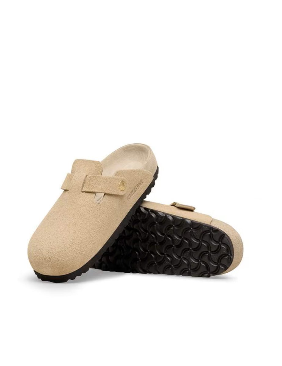 ciabatta boston exq suede lea taupe - birkenstock - ciabatta