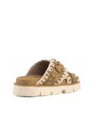 ciabatta criss cross bio hani marrone - mou - ciabatta