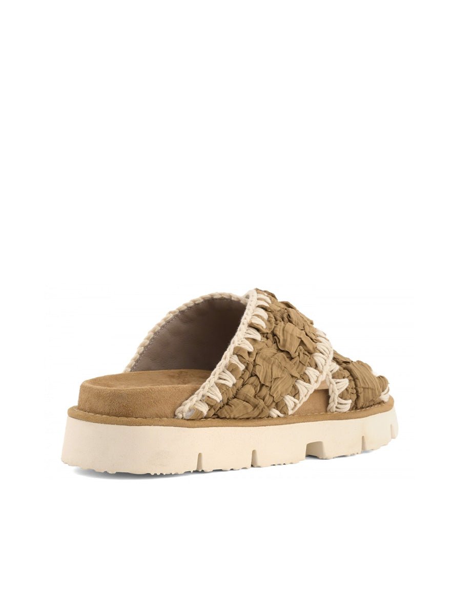 ciabatta criss cross bio hani marrone - mou - ciabatta