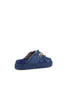 ciabatta criss cross rope blue denim - Frida SRL