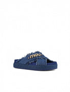 ciabatta criss cross rope blue denim - Frida SRL