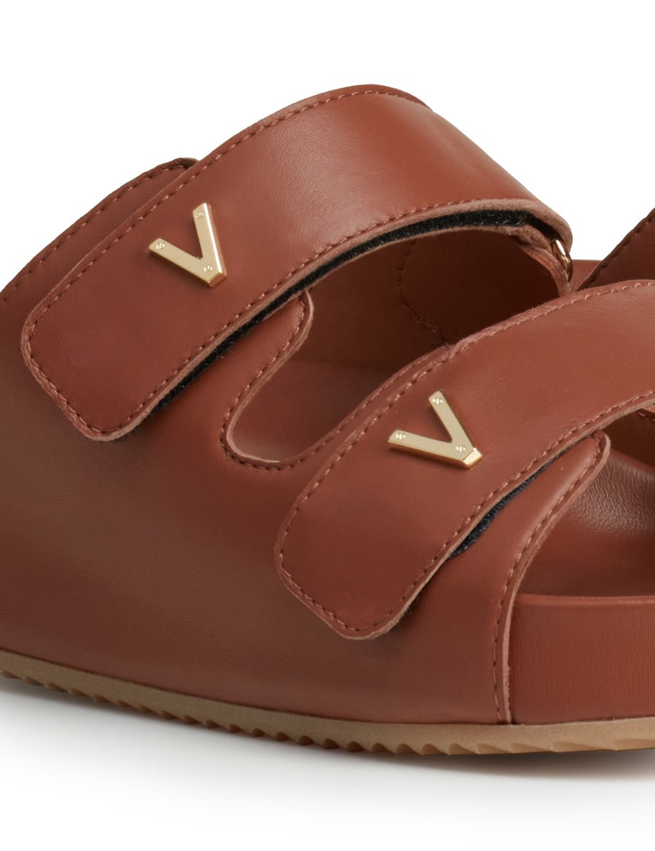 ciabatta fussbett doppio strappo cuoio - viaroma15 - ciabatta