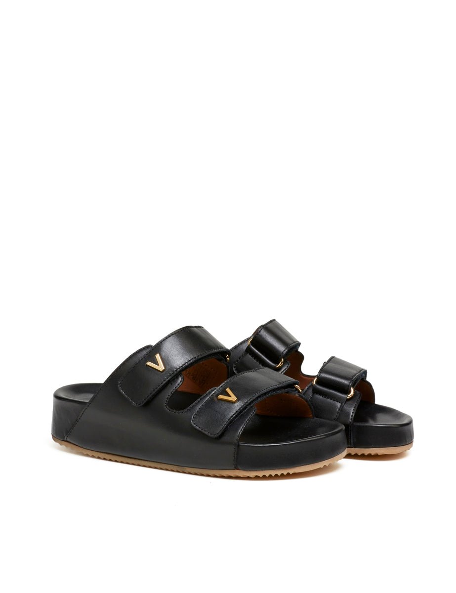 ciabatta fussbett doppio strappo nero - Frida SRL