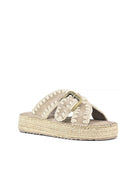 ciabatta incrocio fibbia jute pink sand - mou - ciabatta