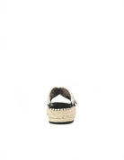 ciabatta incrocio jute nero bianco - Frida SRL