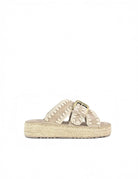 ciabatta incrocio jute sand white - Frida SRL
