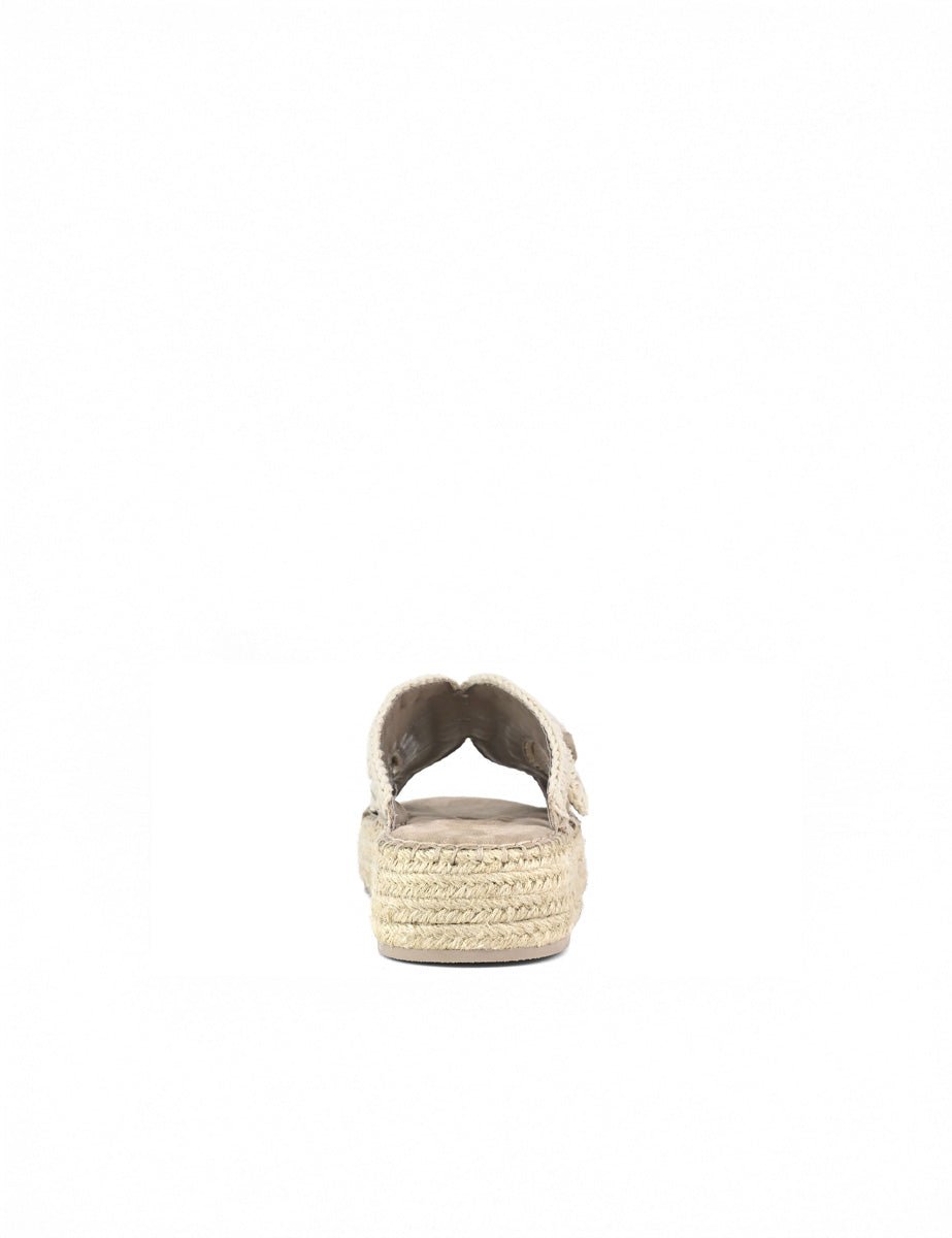 ciabatta incrocio jute sand white - Frida SRL