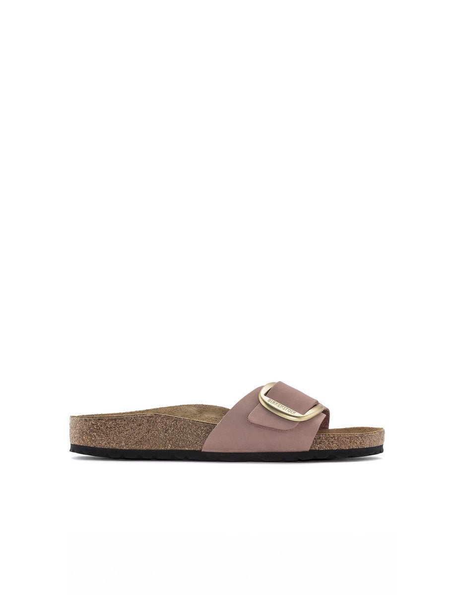 ciabatta madrid big buckle nubuck soft pink - Frida SRL