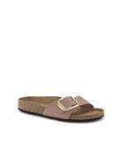 ciabatta madrid big buckle nubuck soft pink - Frida SRL