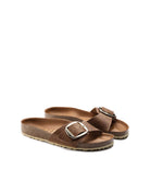 ciabatta madrid big buckle oiled lea cognac - Frida SRL