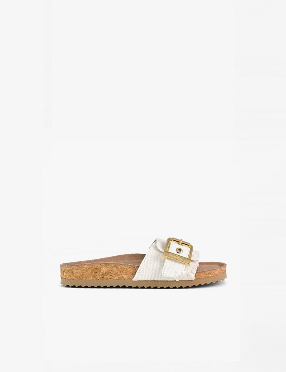 ciabatta monobanda denim white - Frida SRL
