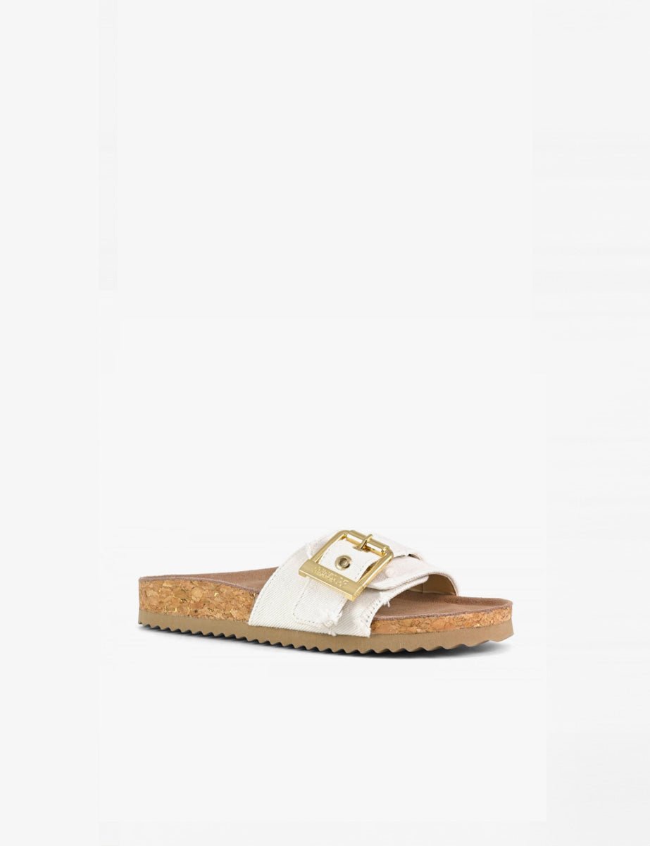 ciabatta monobanda denim white - Frida SRL
