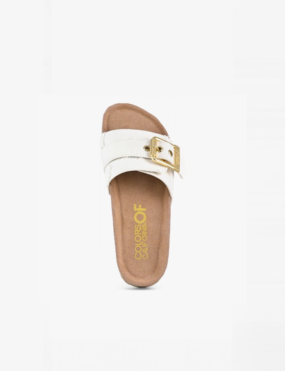 ciabatta monobanda denim white - Frida SRL