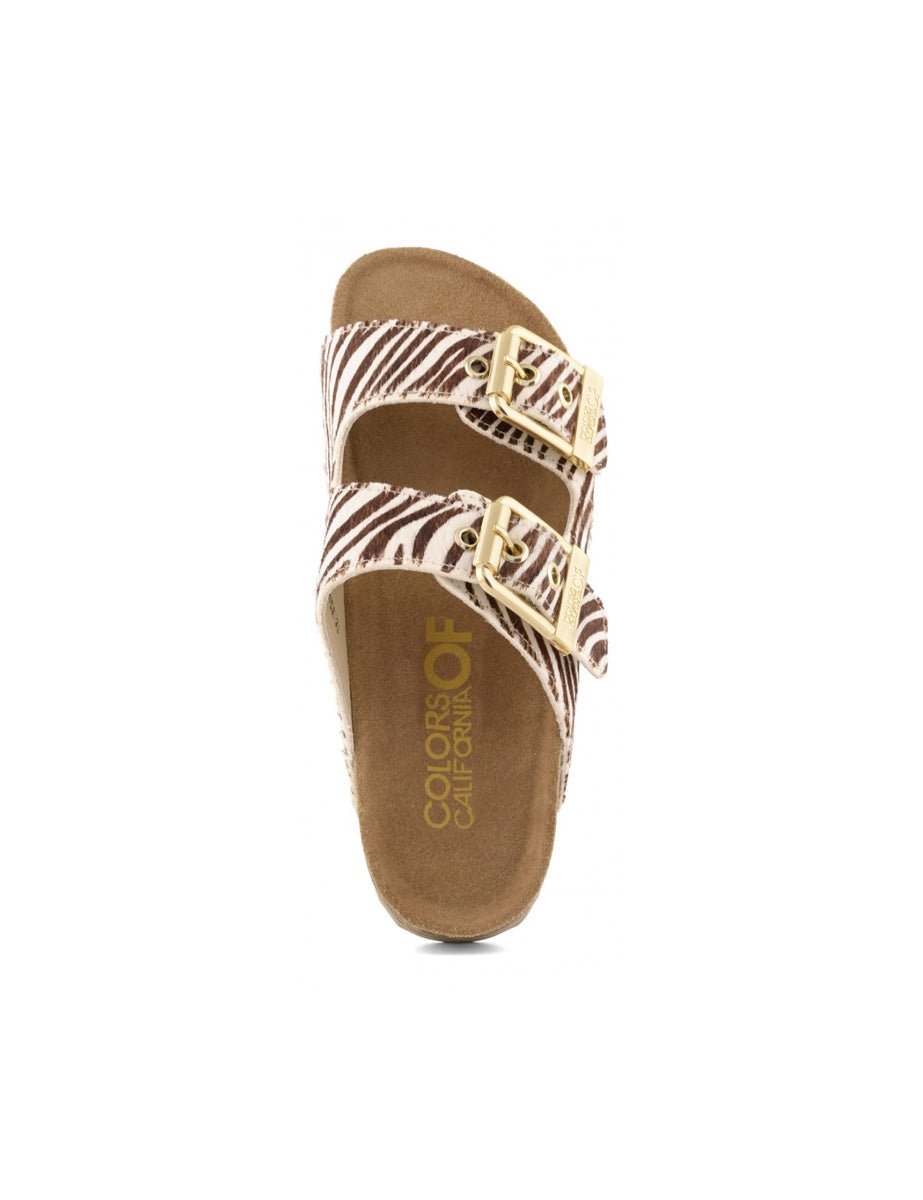 ciabatta pony two buckle zebra - colors of california - ciabatta