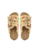 ciabatta rafia two band multicolor - coral blue - ciabatta