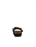 ciabatta ricamo nappine black - Frida SRL