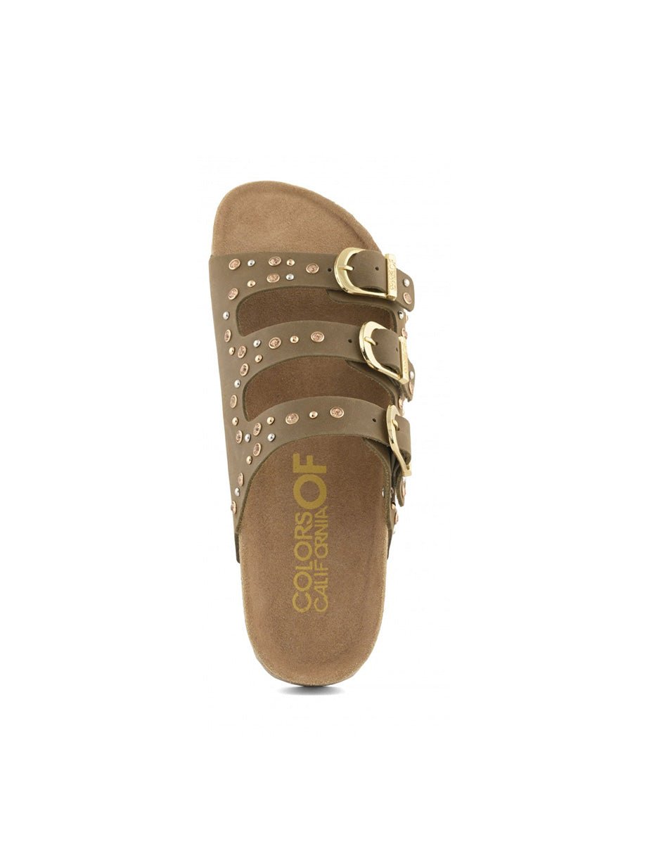 ciabatta three buckle studded new military - colors of california - ciabatta