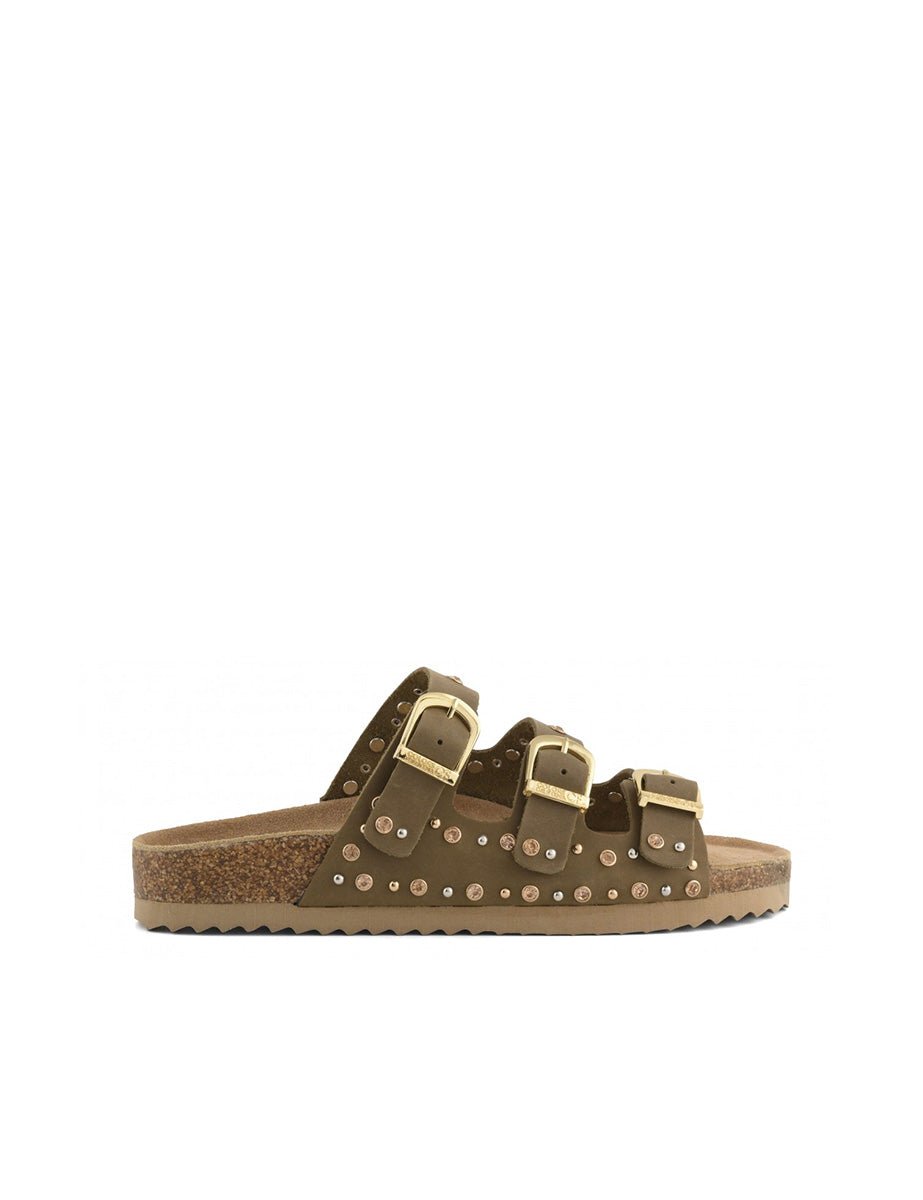 ciabatta three buckle studded new military - colors of california - ciabatta