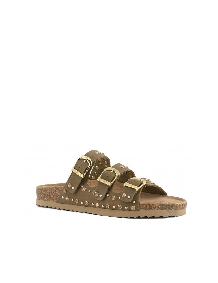 ciabatta three buckle studded new military - colors of california - ciabatta
