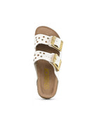 ciabatta two buckle nubuck strass bianco - colors of california - ciabatta