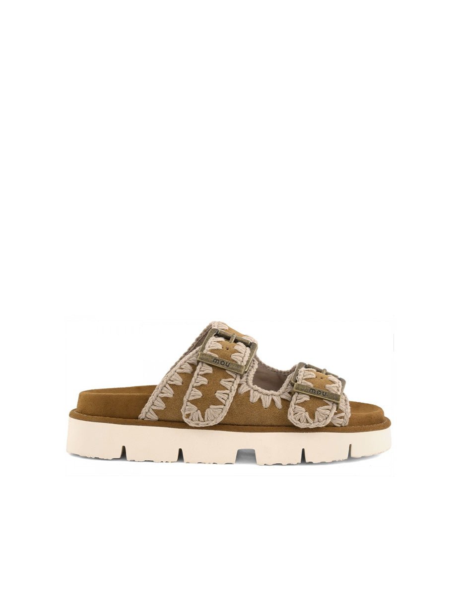 ciabatta two buckles cognac - mou - ciabatta