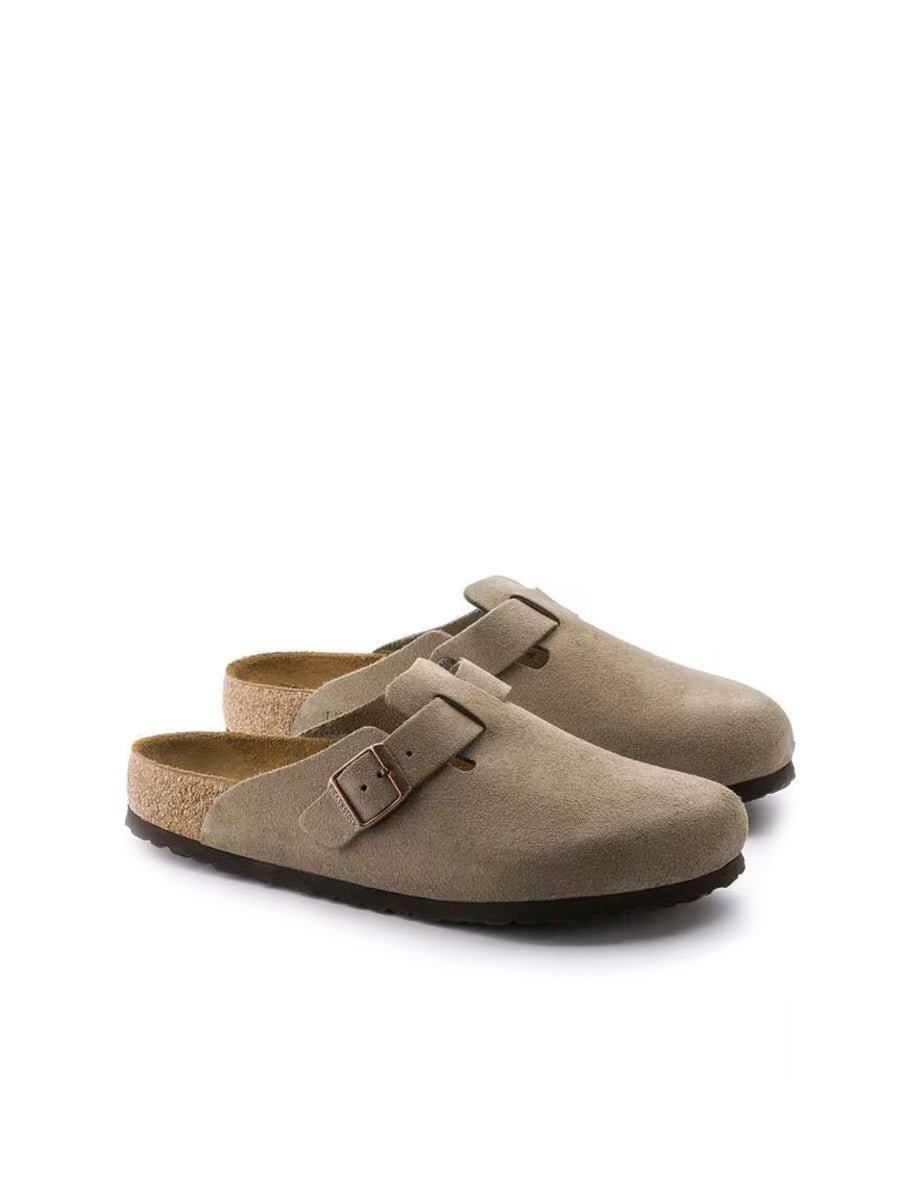 ciabatta uni boston suede taupe - birkenstock - ciabatta