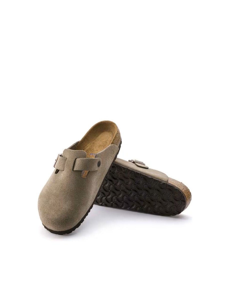 ciabatta uni boston suede taupe - birkenstock - ciabatta