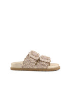 ciabatta woven intreccio gold - coral blue - ciabatta