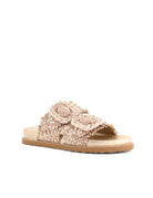 ciabatta woven intreccio gold - coral blue - ciabatta