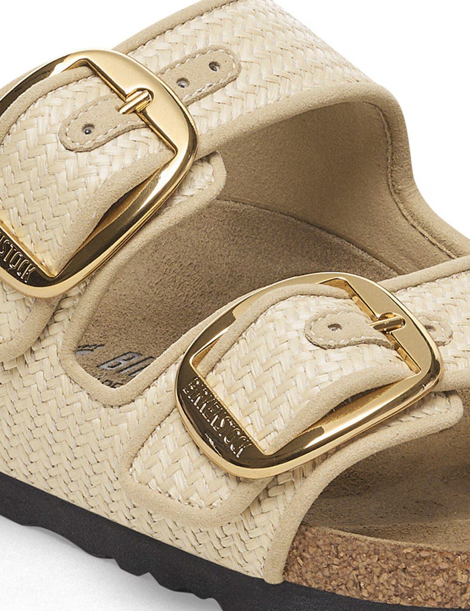 ciabatte arizona big bickle raffia natural - birkenstock - ciabatta