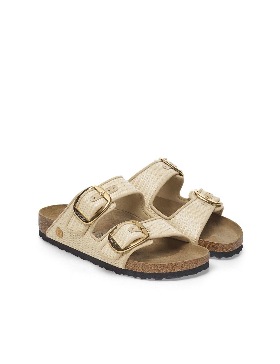 ciabatte arizona big bickle raffia natural - birkenstock - ciabatta