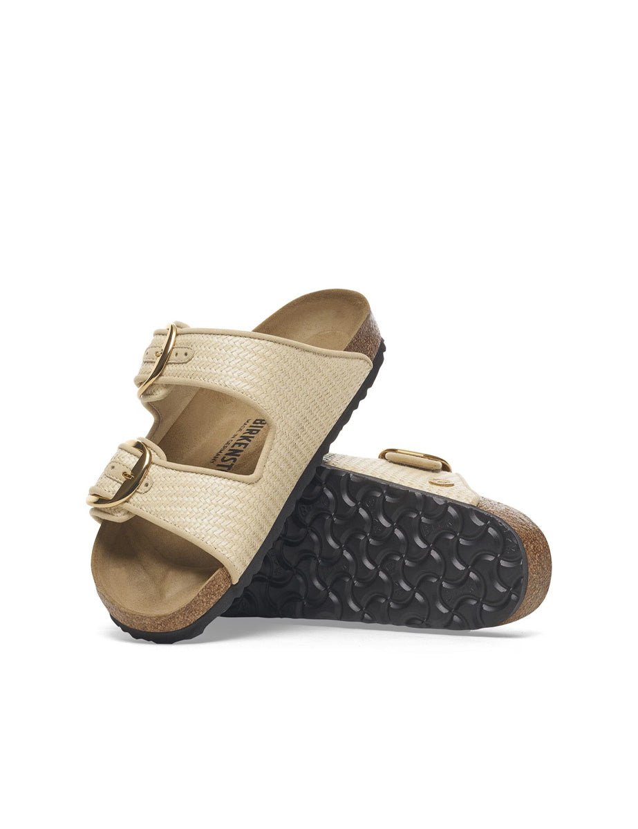 ciabatte arizona big bickle raffia natural - birkenstock - ciabatta