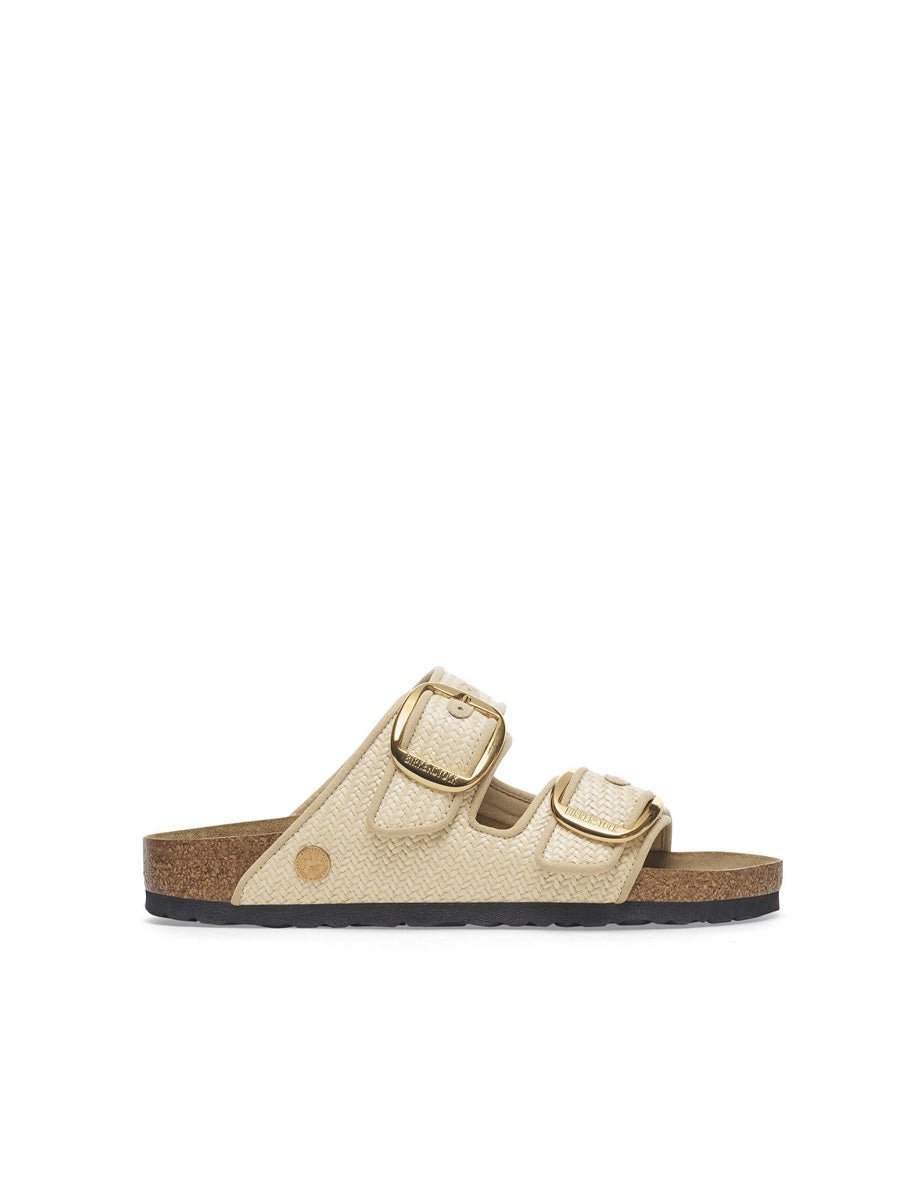 ciabatte arizona big bickle raffia natural - birkenstock - ciabatta