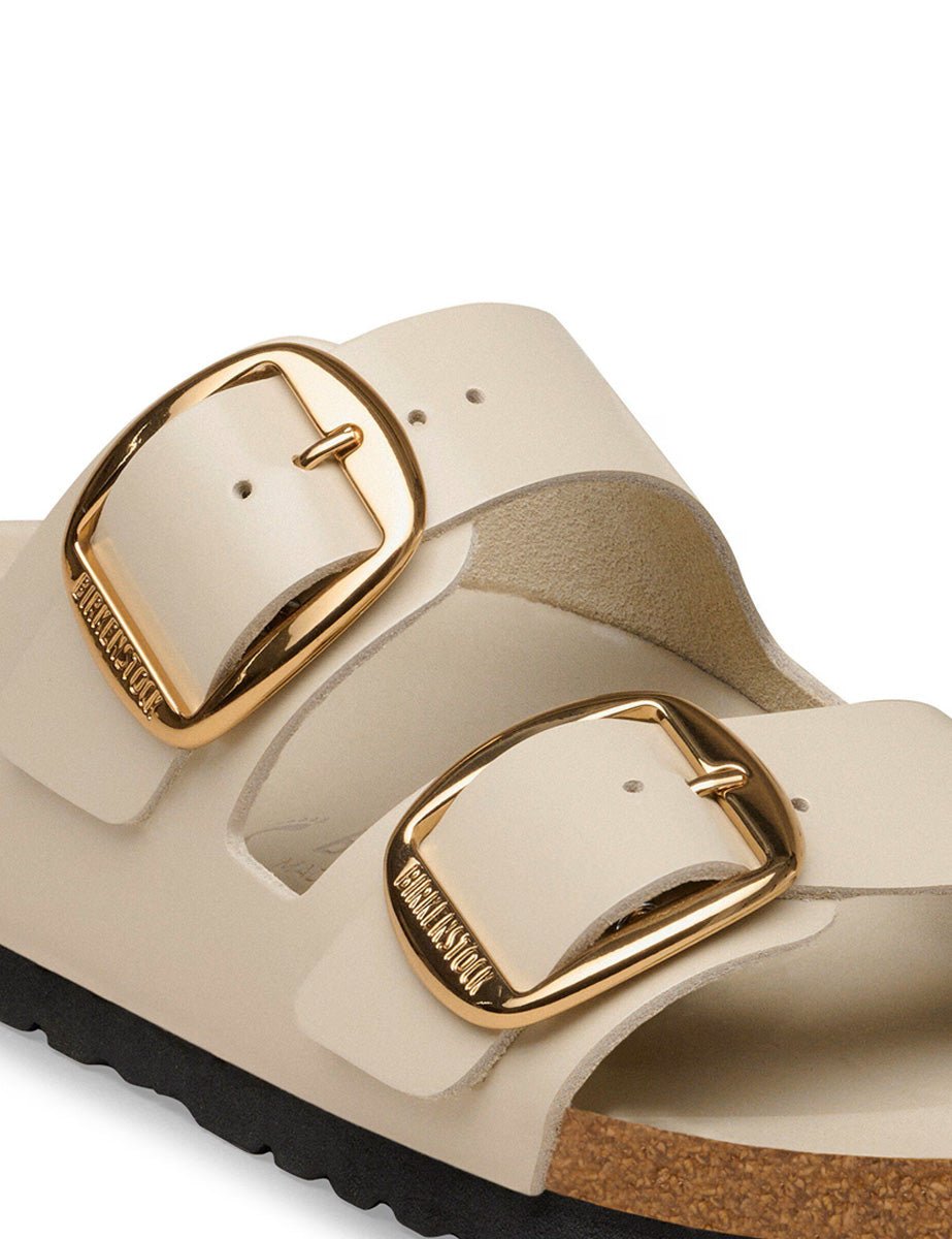 ciabatte arizona big buckle hex shine oyster - birkenstock - ciabatta