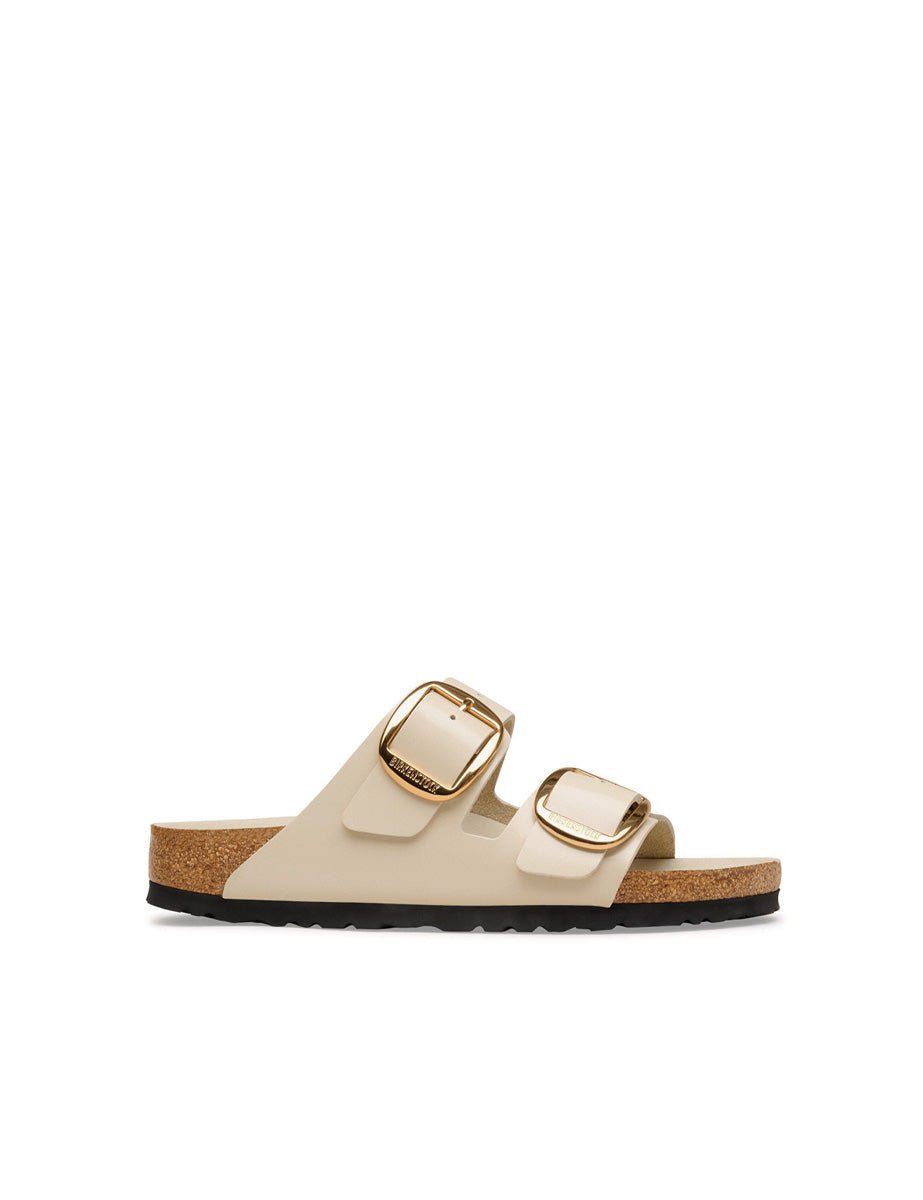 ciabatte arizona big buckle hex shine oyster - birkenstock - ciabatta
