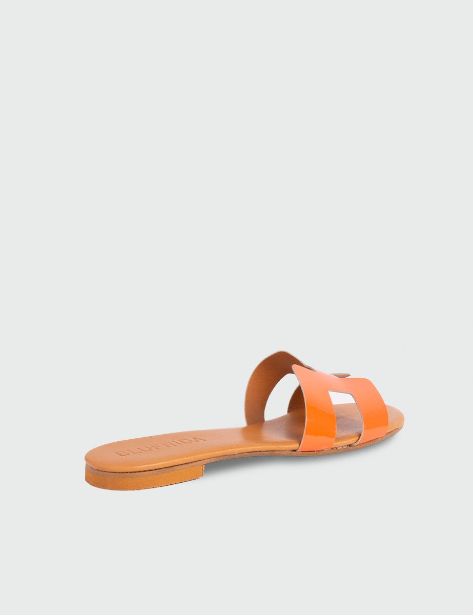 ciabattina vernice arancione - blufrida - ciabatta