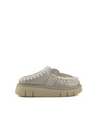 clog bounce metal logo stone metallic - mou - sabot