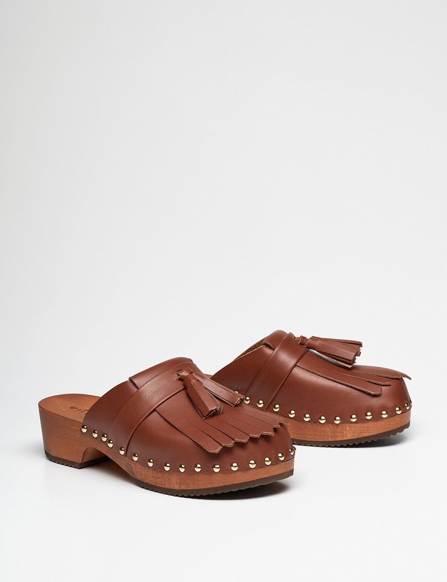 clogs frange brown - jejia - zoccolo