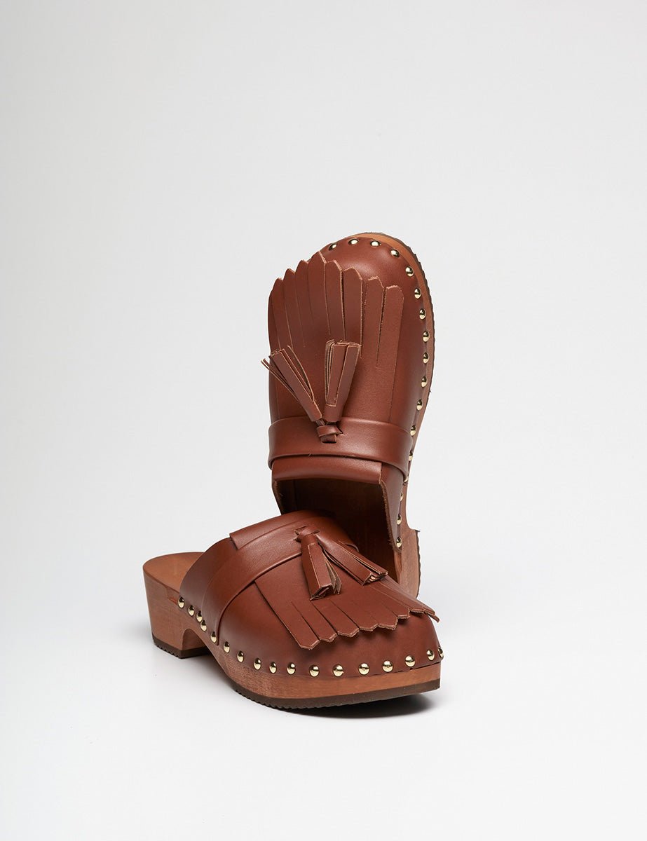 clogs frange brown - jejia - zoccolo