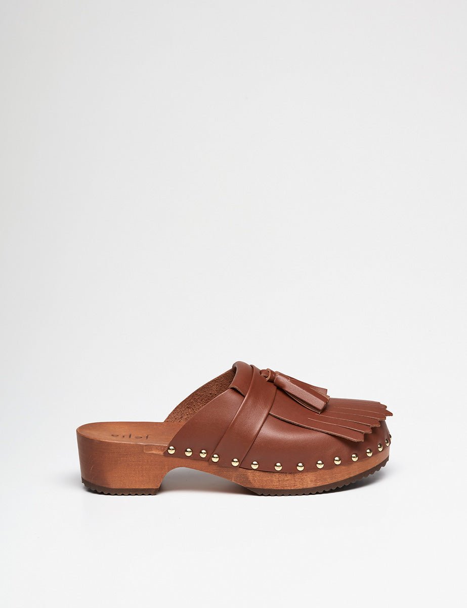 clogs frange brown - jejia - zoccolo