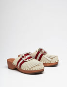 clogs leather white - jejia - zoccolo
