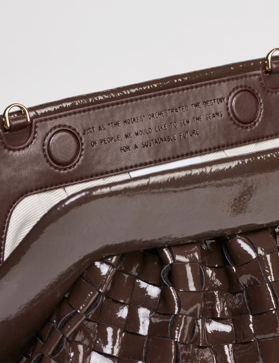 clutch bios weaved naplak fondant - Frida SRL