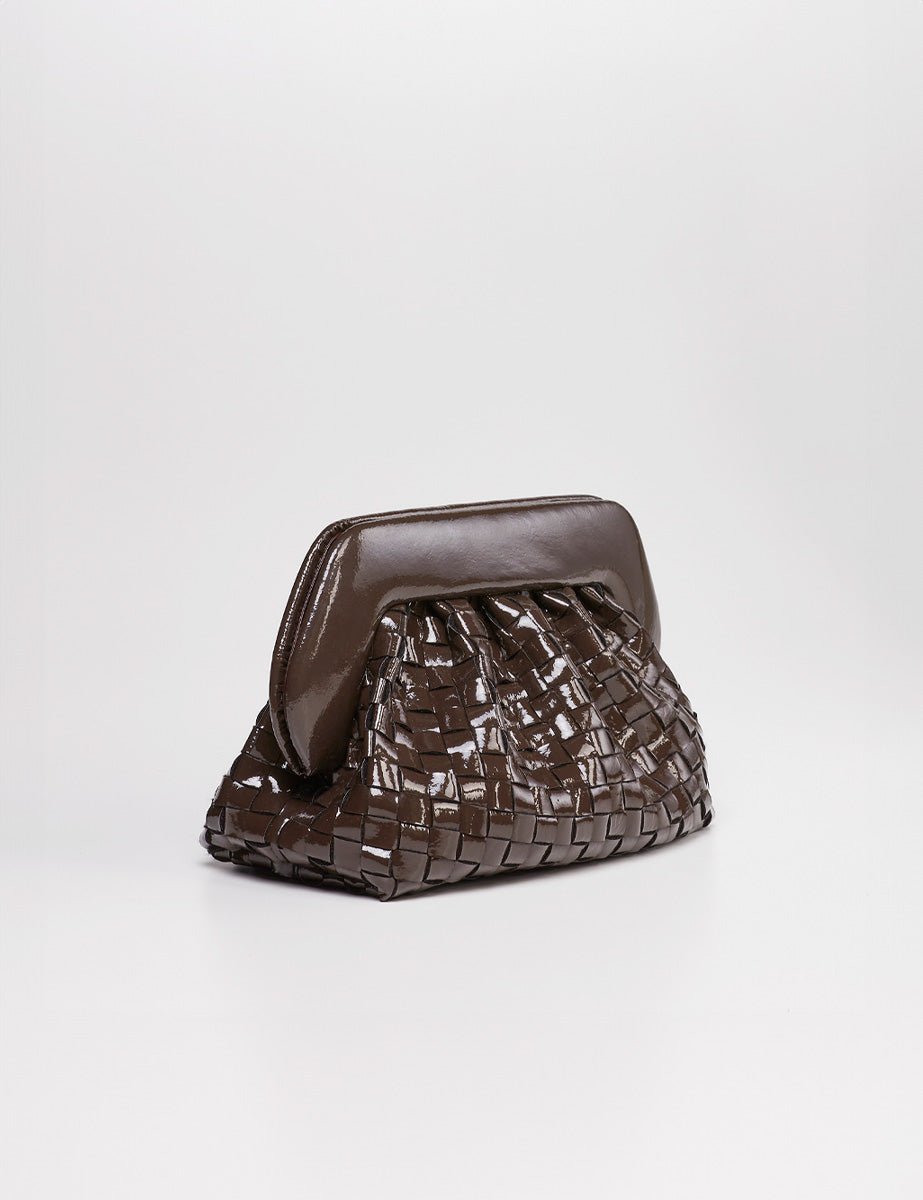 clutch bios weaved naplak fondant - Frida SRL