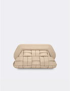 clutch bios weaved vegan almond - Frida SRL