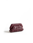clutch bios weaved vegan prune - the moire - clutch
