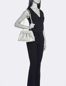 clutch bios weaved vegan storm grey - Frida SRL