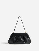 clutch emera leather black - the moire - clutch